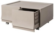 Modułowy pojemnik Wave twin Wood na kółkach 54,6 x 43,4 x 22 cm, szeroki - 2 szuflady - kółka
