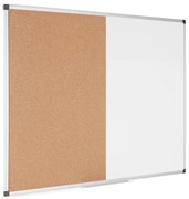 Magnetyczna tablica do pisania i tablica korkowa, połączone, 900 x 600 mm
