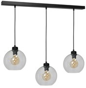 Lampa wisząca, potrójna, 3 kule, SOFIA CLEAR 3xE27