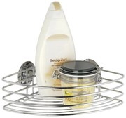 Narożna półka łazienkowa, koszyk Turbo-Loc - stal chromowana