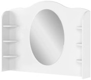 Biała toaletka na biurko z owalnym lustrem - so R2-G40