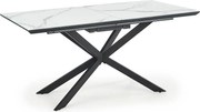 Stół rozkładany DIESEL 160(200)x90 biały marmur/czarny