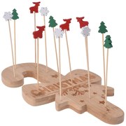 Tacka do serwowania koreczków z wykałaczkami, motyw świąteczny