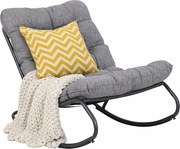 Bujany fotel ogrodowy z poduszką C2-E09