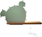 Zielony kinkiet dziecięcy w postaci kaktusa plus przewód H8-S34