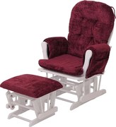 Leżanka MCW-C76,  bordowy, biała rama