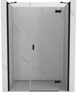 Mexen Mist-H drzwi prysznicowe uchylne prawe 120 cm, transparent, czarne - 8A5-120-001-70-00-P