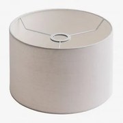Abażur Z Tkaniny Arlina Biała & Ø30 Cm - ↑20 Cm - Sklum