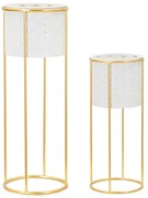 Metalowe kwietniki 2 szt. ø 17 cm (wysokość 46 cm) Whity – Mauro Ferretti