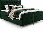 Ciemnozielone tapicerowane welurem łóżko 5 rozmiarów F3-N85