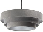 Szaro-srebrna lampa wisząca welurowa - 14X S439 N5-D71