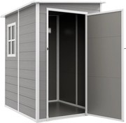 Outsunny Domek na Narzędzia 122x149cm, Ogrodowe z Oknem i Wentylacją, Aluminium, Z Zamkiem, Aosom PL