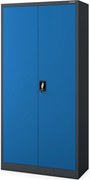 Szafa gospodarcza zamykana DAWID 900 x 1850 x 450 mm, antracytowo-niebieska