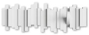 Biały plastikowy wieszak ścienny Sticks – Umbra