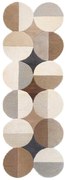Szarobeżowy wełniany chodnik tkany ręcznie 80x230 cm Mia Ellipse – Flair Rugs