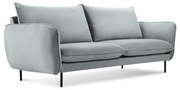 Jasnoszara aksamitna sofa Cosmopolitan Design Vienna, 160 cm