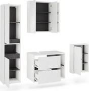 Zestaw mebli łazienkowych biały/szary 80x46x60 viola