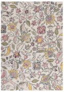 Kremowy wełniany dywan tkany ręcznie 120x170 cm Tania Floral – Flair Rugs