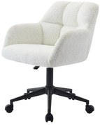 Krzesło biurowe - Bukla - Biały i czarny - Regulowana wysokość - PEGA Pascala Morabito