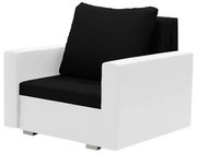 Fotel rozkładany 1 os z funkcją spania EKO Czarny/Biały