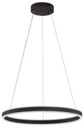 Czarna lampa wisząca LED ze zdalnym sterowaniem i ściemniaczem ø 60 cm Sirko – Fischer &amp; Honsel