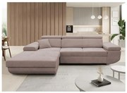 Narożnik rozkładany z pojemnikiem w układzie L CASTELO, lewy, beżowy