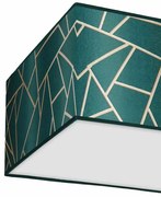 Lampa sufitowa zielona, złota, kwadratowa ZIGGY GREEN Gold/Bottle green 2xE27