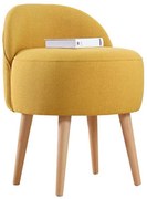 Taboret NIKI, śr. 46 cm, żółty