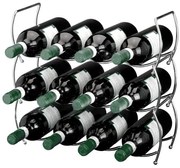 Metalowy stojak na wino - 3 sztuki w komplecie