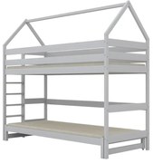 Łóżko piętrowe domek TOBI 1 160x80 białe drewniane KOCOT KIDS