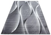Dywan nowoczesny Parma wstęgi szaro-czarny 80 cm x 150 cm
