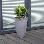 Donica ogrodowa okrągła 28 x 43 cm szara PATIO