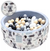 Suchy Basen Z Kulkami 80x30cm - Miejskie Zabawy Szary - 200 Piłeczek