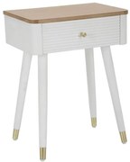 Szafka nocna z szufladą i drewnianym blatem