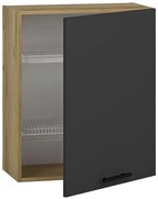 Kuchenna szafka górna z ociekaczem dąb craft + antracyt E9-L51