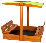 Piaskownica zamykana z daszkiem w kolorze jasnozielonym P6-C15