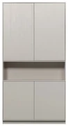 Jasnoszara szafka z litego drewna sosnowego 110x210 cm Finca – WOOOD