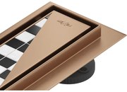 Mexen Flat M13 odpływ liniowy 2w1 50 cm, miedź szczotkowana - 1C10050-15