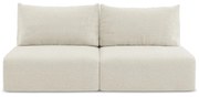 Kremowa rozkładana/ze schowkiem sofa 216 cm Kalena – Makamii