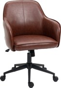 Vinsetto Krzesło biurowe ergonomiczne obrotowe z regulacją wysokości brązowe 58,5x62x91cm | Aosom PL