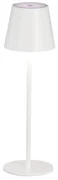 Biała lampa stołowa LED z metalowym kloszem (wysokość 36,5 cm) Viletto – Fischer &amp; Honsel