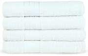 Białe bawełniane ręczniki frotte zestaw 4 szt. 50x100 cm – Good Morning