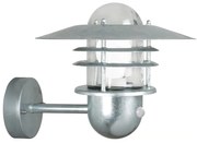 Nordlux - Kinkiet zewnętrzny z czujnikiem AGGER 1xE27/60W/230V IP54 srebrny
