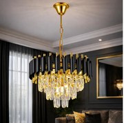 Brilagi - Żyrandol na łańcuchu ECLIPSE 5xE14/10W/230V śr. 38 cm czarny/złoty