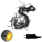 Zewnętrzny łańcuch świąteczny LED, 200 diod/230 V, 7,6 m, IP44, czarny