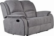 Kanapa 2-osobowa z funkcją relax z mikrofibry HERNANI - Szary