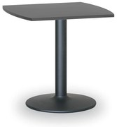 Stolik konferencyjny ZEUS II, 66x66 cm, czarna podstawa, grafit