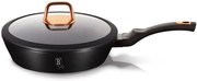 Czarna patelnia ze szklaną pokrywą 24 cm Z9-L87