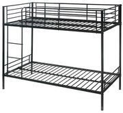 Łóżko piętrowe DUOTIS II - 2 × 90 × 190 cm - Czarny