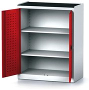 Szafa warsztatowa MECHANIC, 1170 x 920 x 500 mm, 2 półki, czerwone drzwi